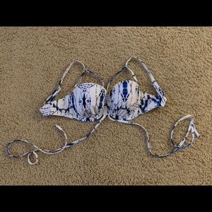 ASOS tie dye strappy bikini top with underwire